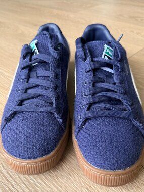 Mens Puma Suede Hemp Athletic Shoe - Navy / Cream / Gum Size 9//42
